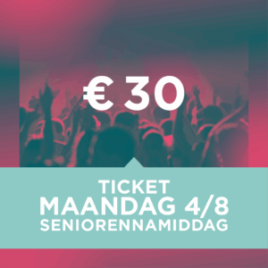 Maandag 4 augustus Seniorennamiddag